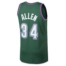 Men's Milwaukee Bucks Ray Allen Mitchell & Ness Kelly Green 1996-97 Hardwood Classics Swingman Jersey
