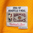 Men's Los Angeles Lakers Shaquille O'Neal Mitchell & Ness Gold 1996-97 Hardwood Classics Swingman Jersey