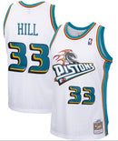Men's Detroit Pistons Grant Hill Mitchell & Ness White 1998-99 Hardwood Classics Swingman Jersey