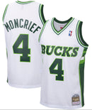 Men's Milwaukee Bucks Sidney Moncrief Mitchell & Ness White 1988-89 Hardwood Classics Swingman Jersey